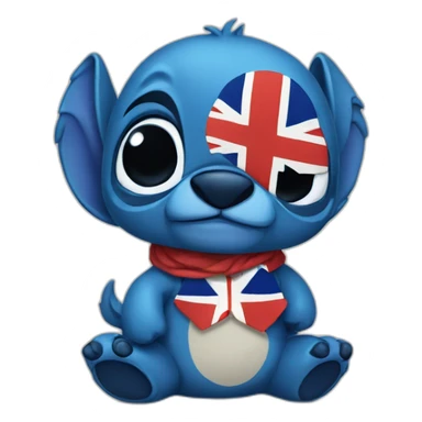 Stitch avec drapeau francais sticker