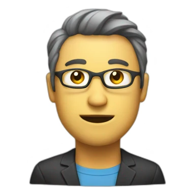 Un personnage en forme de bloc  sticker