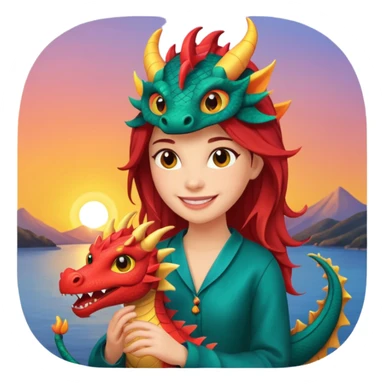 Sara from the dragon puppeteer sun set sara sticker