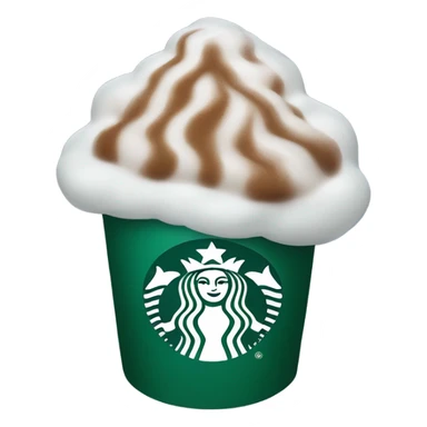 Starbucks coffee with cold foam sticker