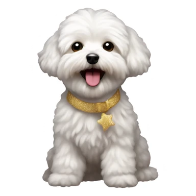 Happy new year mood maltipoo sticker