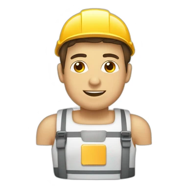 Ingeniero de electronico con bata blanca cabello moreno y ojos marrones sticker