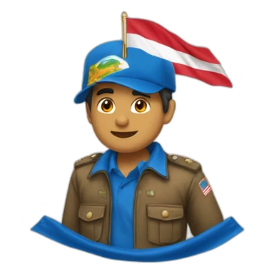 ASME un emoji de una persona sosteniendo la bandera de Nicaragua  sticker