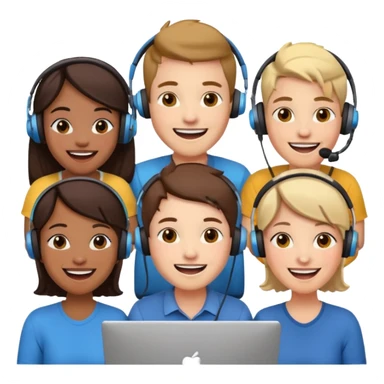 Personas reunidas charlando entre amigos en videoconferencia sticker