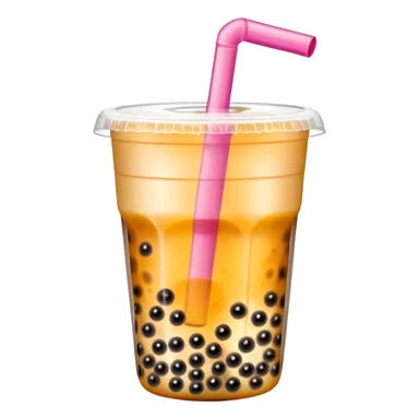 Bubble Tea with fruit tea sticker