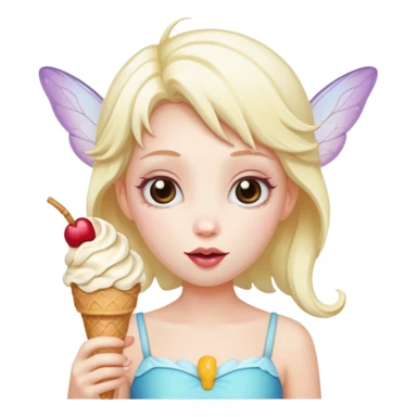 Fairy with ice cream sticker