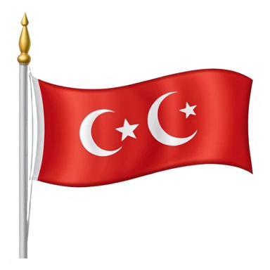 Turkish flag in blue sticker