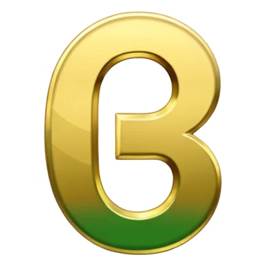 number four  in golden and green shadows sticker