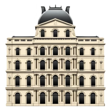 now u want a sticker black an white with louvre museum  sticker