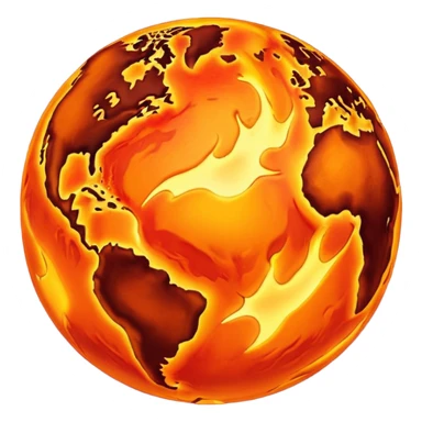 Planet Earth core and crust sticker