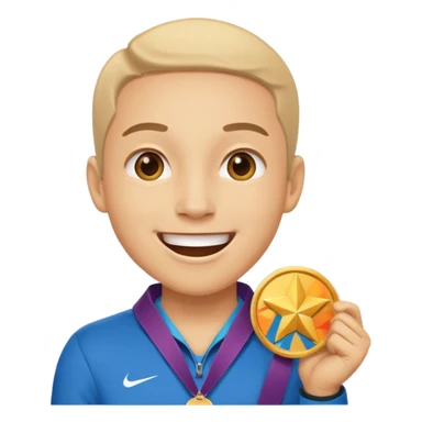 Person Winning a medal SUPER happy sticker