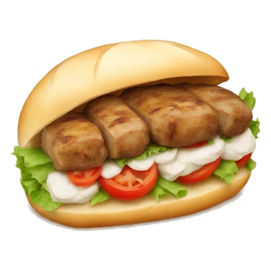 turkish kebab in a round bread sticker