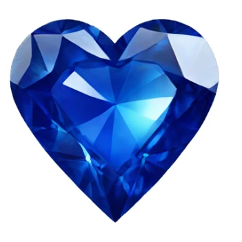 sapphire heart sticker