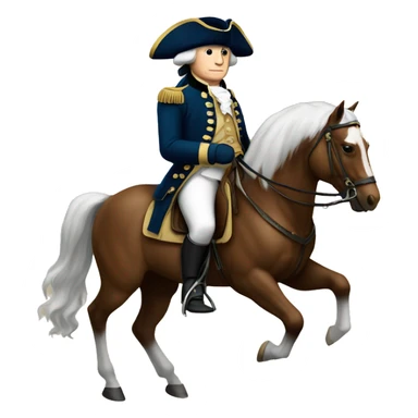 george washington on a horse sticker