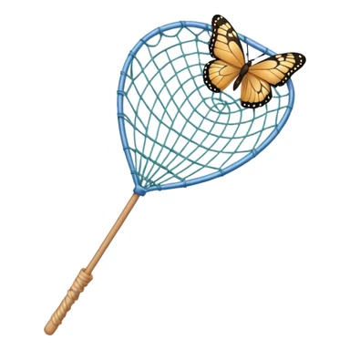 a net on a stick, for catching butterflies sticker