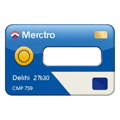 generate an ios genmoji of  a DELHI metro card sticker