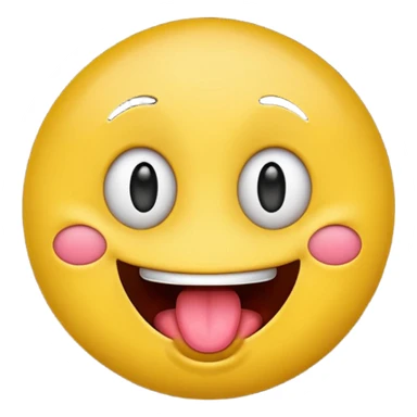 make a cross eyed esotropia emoji with tounge out sticker