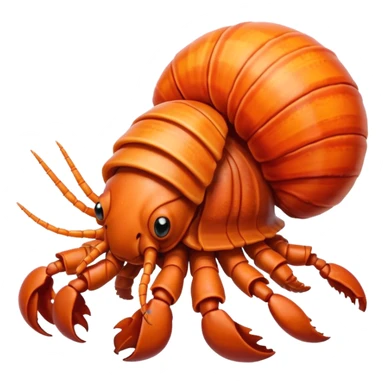 Cartoon hermit crab sticker