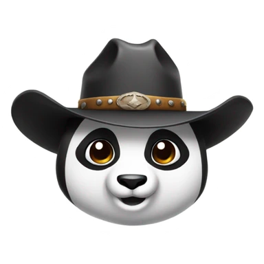 panda wearing a cowboy hat sticker
