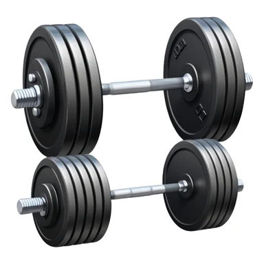 Weight lifting equipment with dumbbells and barbell sticker