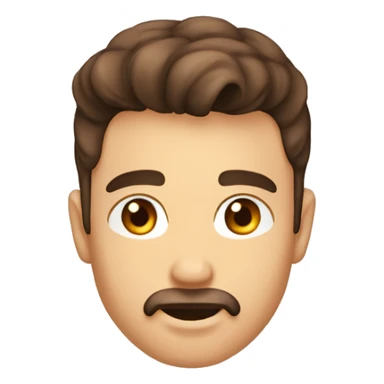 homme trentenaire brun sans barbe yeux marrons foncés sticker