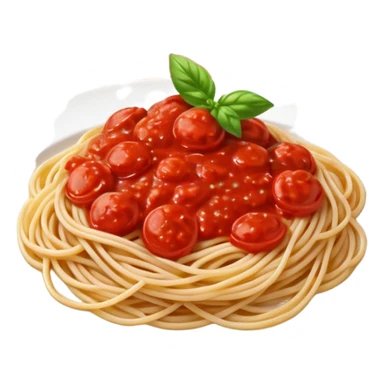 spaghetti with tomato sauce on a white plate

 sticker