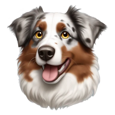 Australian Shepherd Red Merle with blue eyes sticker