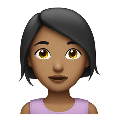 sleeping girl with black straight hair sticker