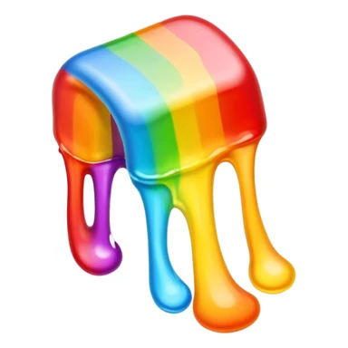 Melting gummy  rainbow sticker