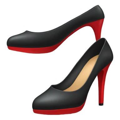 Black heels res bottom heels sticker