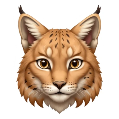 A high-resolution photo-realistic digital illustration of a baby lynx, chest upward A high-resolution, photo-realistic digital illustration of a majestic young Eurasian lynx, shown from the shoulder upwards with lynx markings, zoomed out sticker