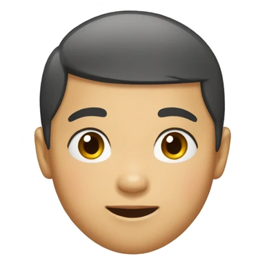 an asian kid with a buzz cut sticker