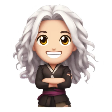 Nezuko demon slayer excited  sticker