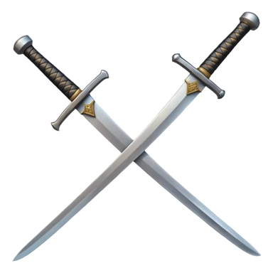 A samurai sword and an anvil sticker