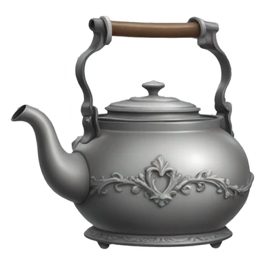 Gray rococo kettle sticker