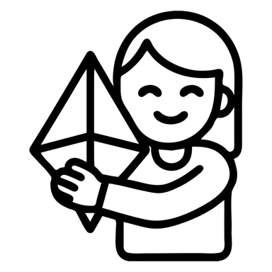 blond girl hugging a plumbob, icon style, simple, clean lines, minimal color, clear silhouette, suitable for app icon sticker