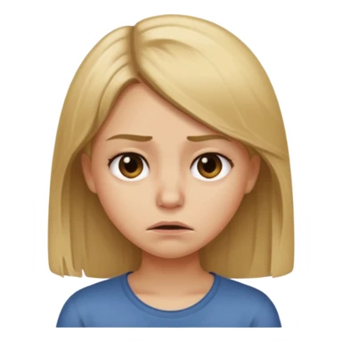 girl with dirty blond straight hair who looks disgusted sticker