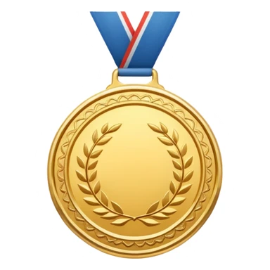 gold medal with no engraved on it sticker