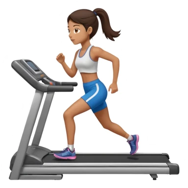 Gym brunette girl tan treadmill sticker