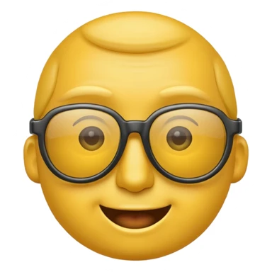 An emoji head with driving glasses, variation 2. sticker