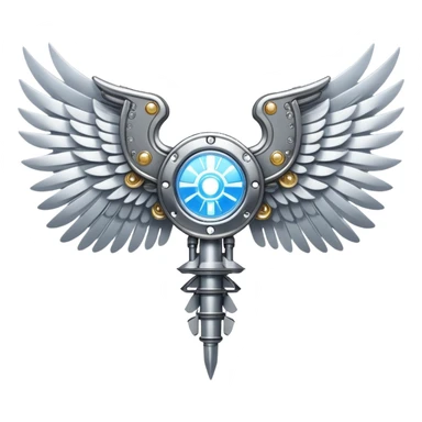 sorayama champion wings mechanical glowing sticker