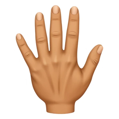 back of a hand gripping with slightly bent fingers sticker