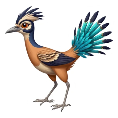 realistic roadrunner bird emoji, actual colors sticker