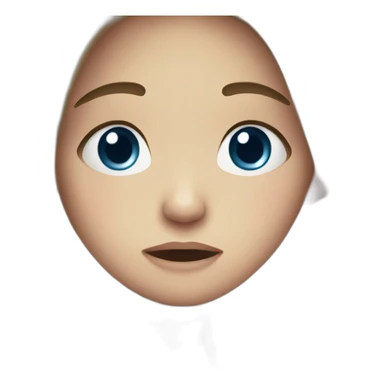 crying girl long brown hair blue eyes sticker