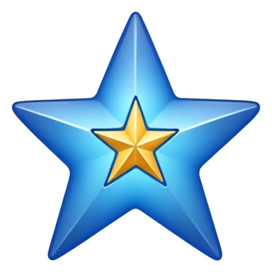 generate a instagram blue tick emoji with a white tick in between a star having 11 points and sticker
