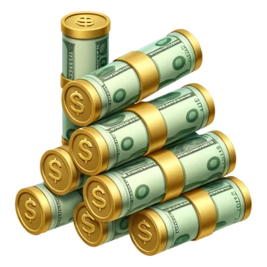money in tubes sticker