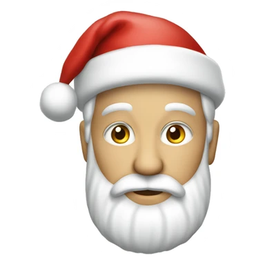 babbo natale con un cesto di kiw sticker