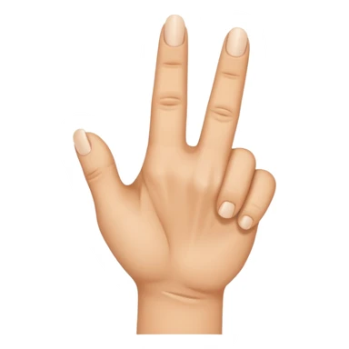 The index finger wrapped by the middle finger sticker