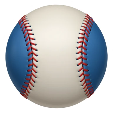 blue baseball ball sticker