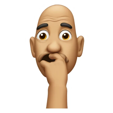 person picking his nose sticker